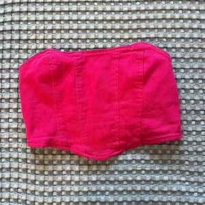 Adika Hot Pink Strapless Corset Top